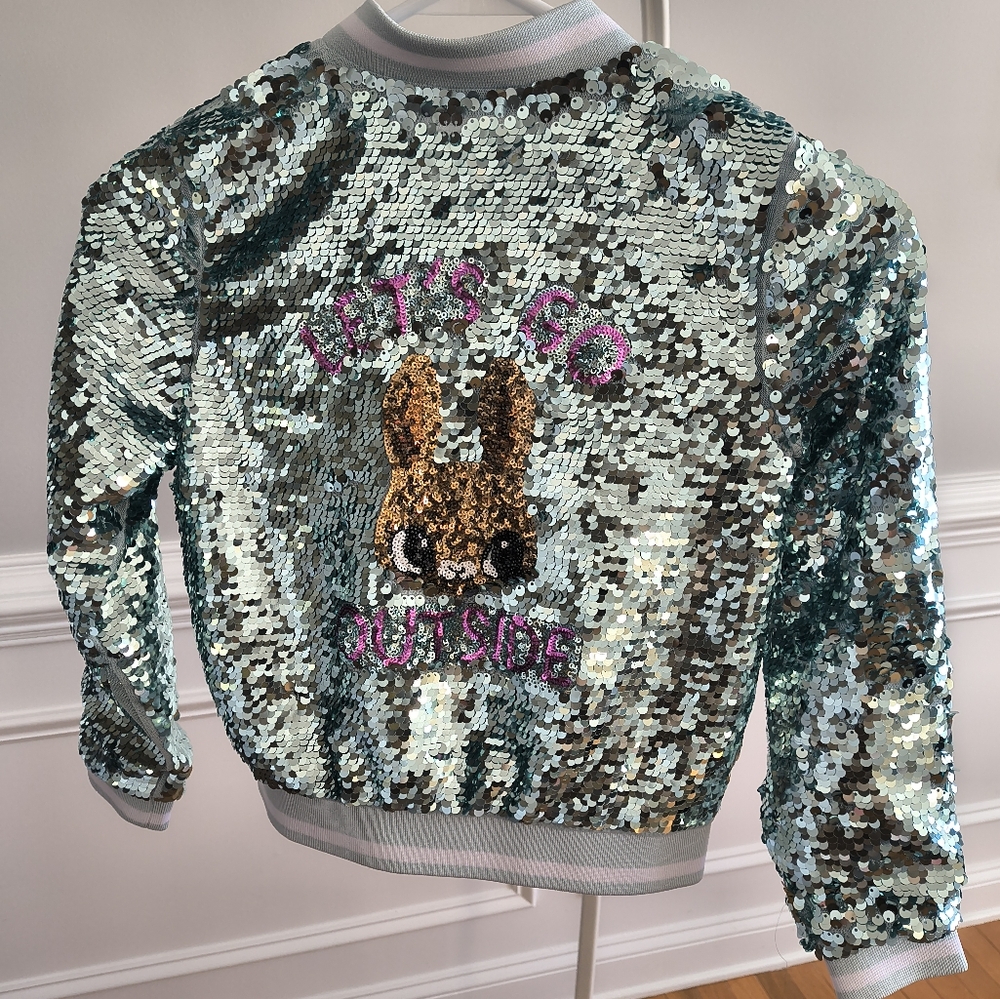 H&M Sequins Easter Bunny Spring Jacket 7-8
